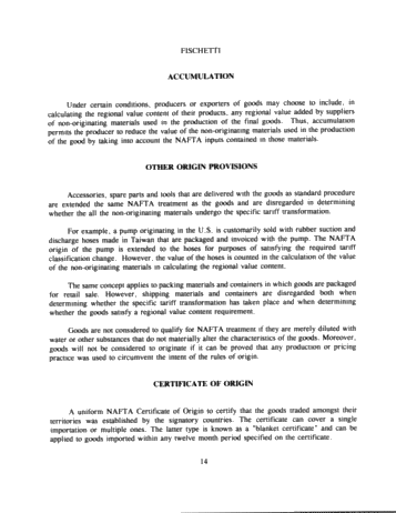 Nuts and Bolts of Working With NAFTA Page 14
