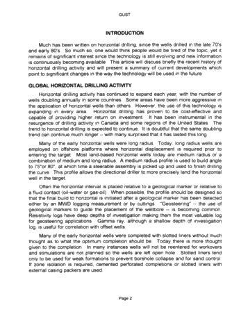 Horizontal Drilling: Where is it Going? Page 2