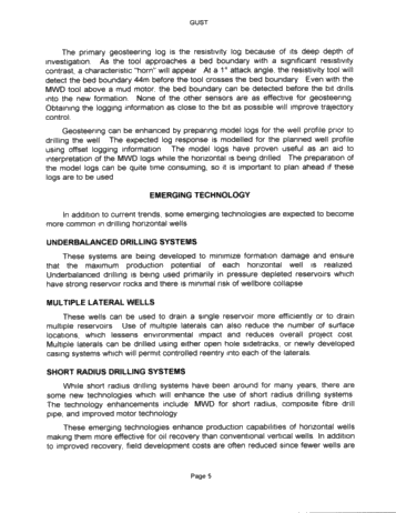 Horizontal Drilling: Where is it Going? Page 5