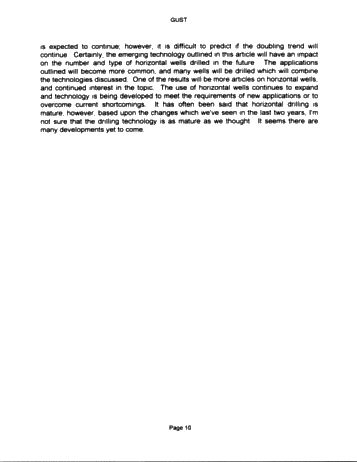 Horizontal Drilling: Where is it Going? Page 10