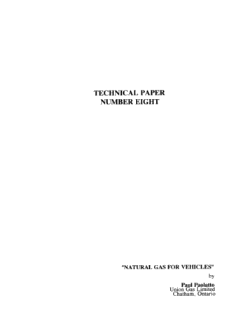 Natural Gas for Vehicles Page 1