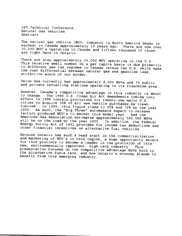 Natural Gas for Vehicles Page 1