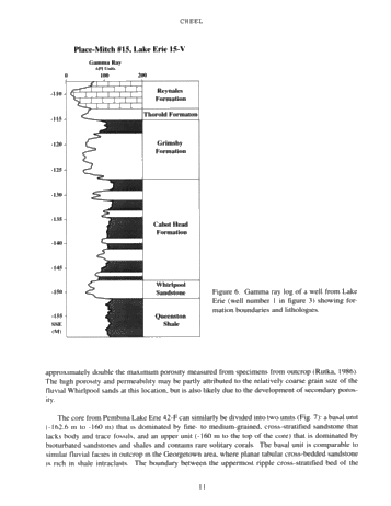 Silurian Whirlpool Formation Sedimentology, Niagara Peninsula, Outcrops and Subsurface Page 11