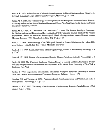 Silurian Whirlpool Formation Sedimentology, Niagara Peninsula, Outcrops and Subsurface Page 19