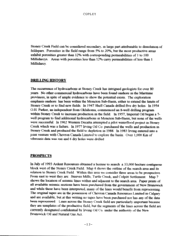 Oil and Gas Potential of Carboniferous Lacustrine Clastics in the Moncton Sub Basin, N.B. Page 13