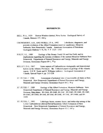 Oil and Gas Potential of Carboniferous Lacustrine Clastics in the Moncton Sub Basin, N.B. Page 28