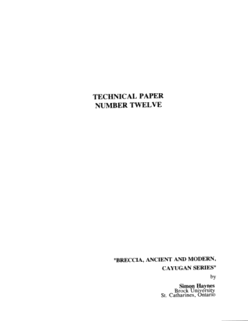 Breccia, Ancient and Modern, Cayugan Series Page 1