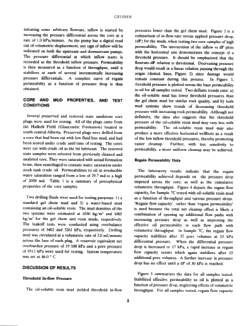 New Laboratory Procedures for Evaluation of Drilling Induced Formation Damage and Horizontal Well Performance Page 3