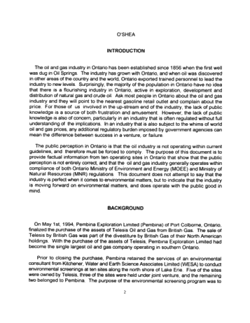 Environmental Aspects of Pembina's Purchase of Telesis Page 2