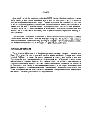 Environmental Aspects of Pembina's Purchase of Telesis Page 8