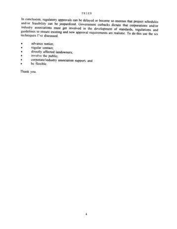 Project Development and Environmental Approvals, Alternative Methods of Expediting the Process Page 4