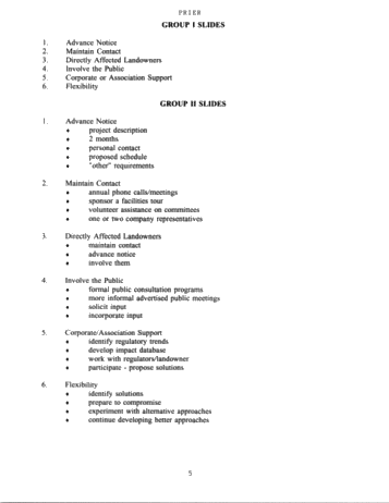 Project Development and Environmental Approvals, Alternative Methods of Expediting the Process Page 5