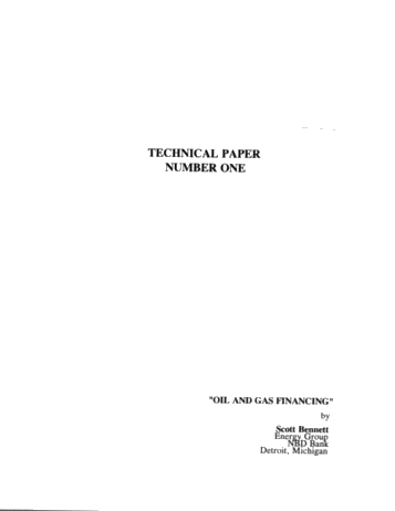Oil and Gas Financing Page 1