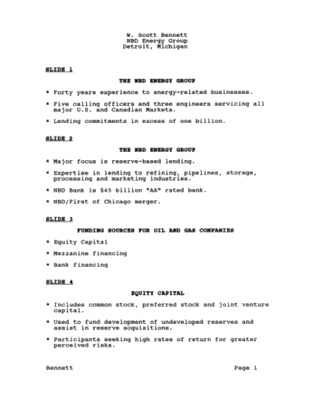 Oil and Gas Financing Page 1