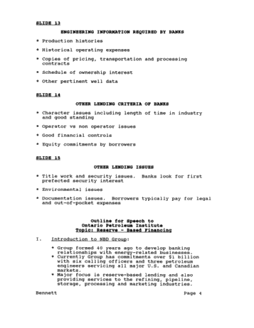 Oil and Gas Financing Page 4