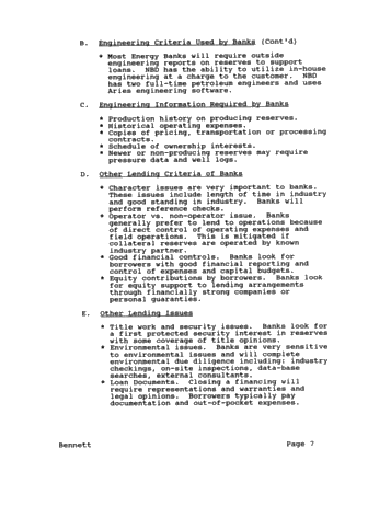 Oil and Gas Financing Page 7