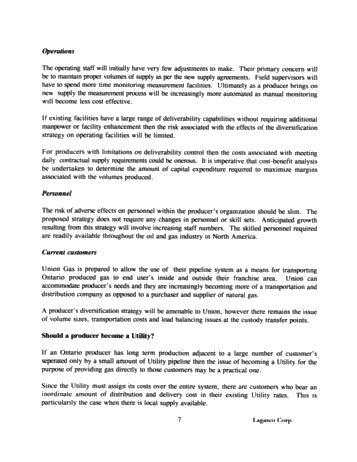 Marketing Ontario Gas; A Producer's Perspective Page 7