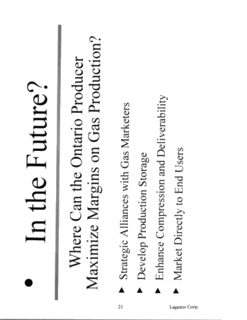 Marketing Ontario Gas; A Producer's Perspective Page 21
