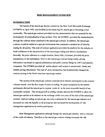 Risk Management Overview Page 1