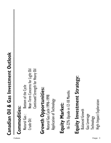 Outlook for the Canadian Petroleum Industry Page 3