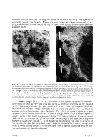 Drill Mud or Kitty Litter? The Origin and Potential Use of Palygorskite From the Tertiary Xiacaowan Formation of Jiansu and Anhui Provinces of China Page 5
