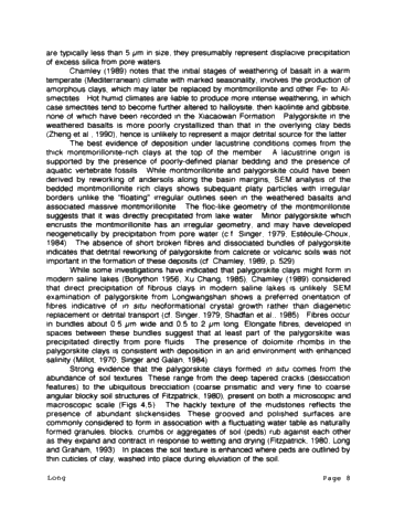 Drill Mud or Kitty Litter? The Origin and Potential Use of Palygorskite From the Tertiary Xiacaowan Formation of Jiansu and Anhui Provinces of China Page 7
