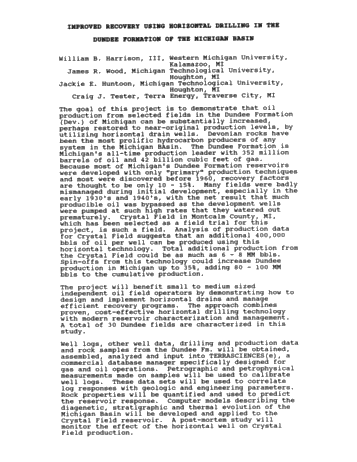 Improved Recovery Using Horizontal Drilling in the Dundee Formation of the Michigan Basin Page 1
