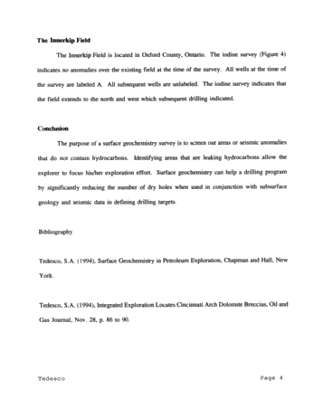 Evaluation of Ordovician and Cambrian Reservoirs of Southern Michigan and Ontario Using Surface Geochemical Methods Page 4