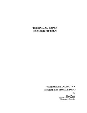 Corrosion Logging in a Natural Gas Storage Pool Page 1