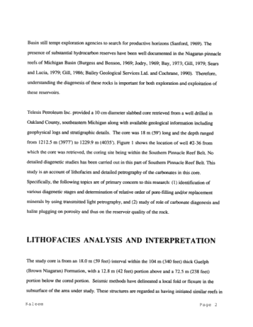Role of Carbonate Diagenesis and Halite Plugging on the Reservoir Quality of Middle Silurian Reefal Dolomites Page 2