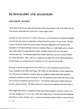 Role of Carbonate Diagenesis and Halite Plugging on the Reservoir Quality of Middle Silurian Reefal Dolomites Page 6