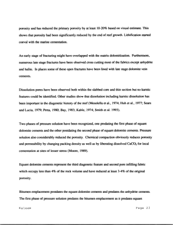 Role of Carbonate Diagenesis and Halite Plugging on the Reservoir Quality of Middle Silurian Reefal Dolomites Page 23