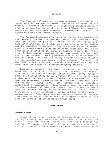 Geological Study of the Cardium "BSandstones at Lochend Page 5