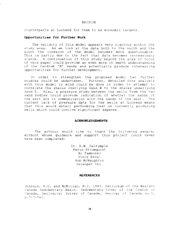 Geological Study of the Cardium "BSandstones at Lochend Page 27
