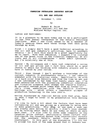 Canadian Petroleum Industry Review Page 1