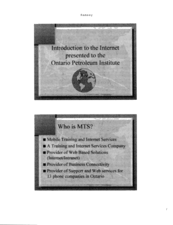 Introduction to the Internet Page 1