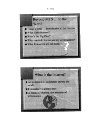Introduction to the Internet Page 2