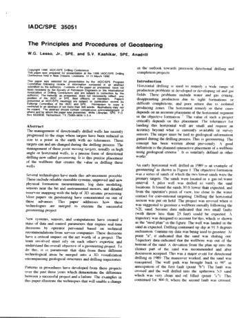 The Principles and Procedures of Geosteering Page 1