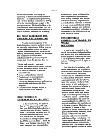 Horizontal Underbalanced Drilling, a Canadian Overview Page 6