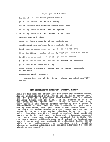 Rotating Control Heads: Then When and Why Page 5