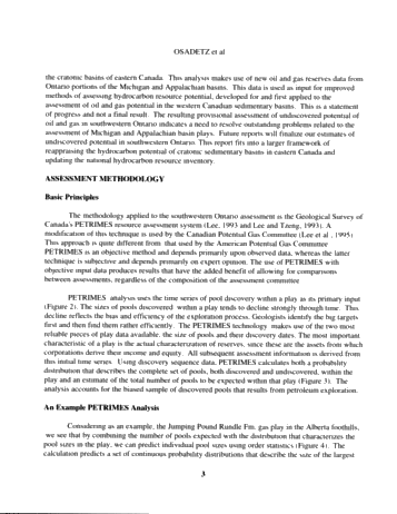 Re-appraising Petroleum Potential in Eastern Canadian Cratonic Basins in Light of New Methods and Data: A Provisional Assessment of Southwestern Ontario Page 3