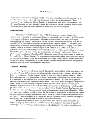 Re-appraising Petroleum Potential in Eastern Canadian Cratonic Basins in Light of New Methods and Data: A Provisional Assessment of Southwestern Ontario Page 6