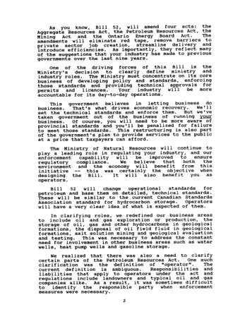 Bill 52, The Aggregate and Petroleum Resources Statute Law Amendment Act Luncheon Address Page 2