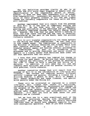 Bill 52, The Aggregate and Petroleum Resources Statute Law Amendment Act Luncheon Address Page 3