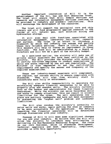 Bill 52, The Aggregate and Petroleum Resources Statute Law Amendment Act Luncheon Address Page 5