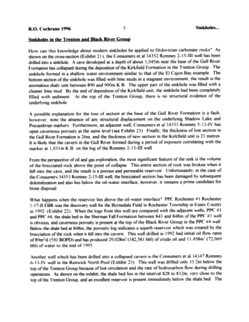 Sinkholes - a Trapping Mechanism for Oil and Gas in the Ordovician of Kent and Essex Counties, Ontario Page 5