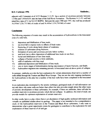 Sinkholes - a Trapping Mechanism for Oil and Gas in the Ordovician of Kent and Essex Counties, Ontario Page 6