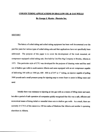 Coiled Tubing Applications in Shallow Oil and Gas Wells Page 1