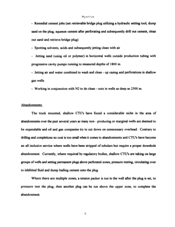 Coiled Tubing Applications in Shallow Oil and Gas Wells Page 5