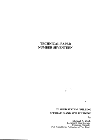 Closed System Drilling Apparatus and Applications and Gas Wells Page 1